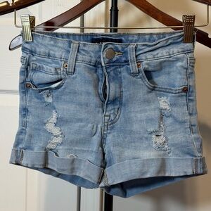 Aeropostale Light Blue Distressed Jean Shorts